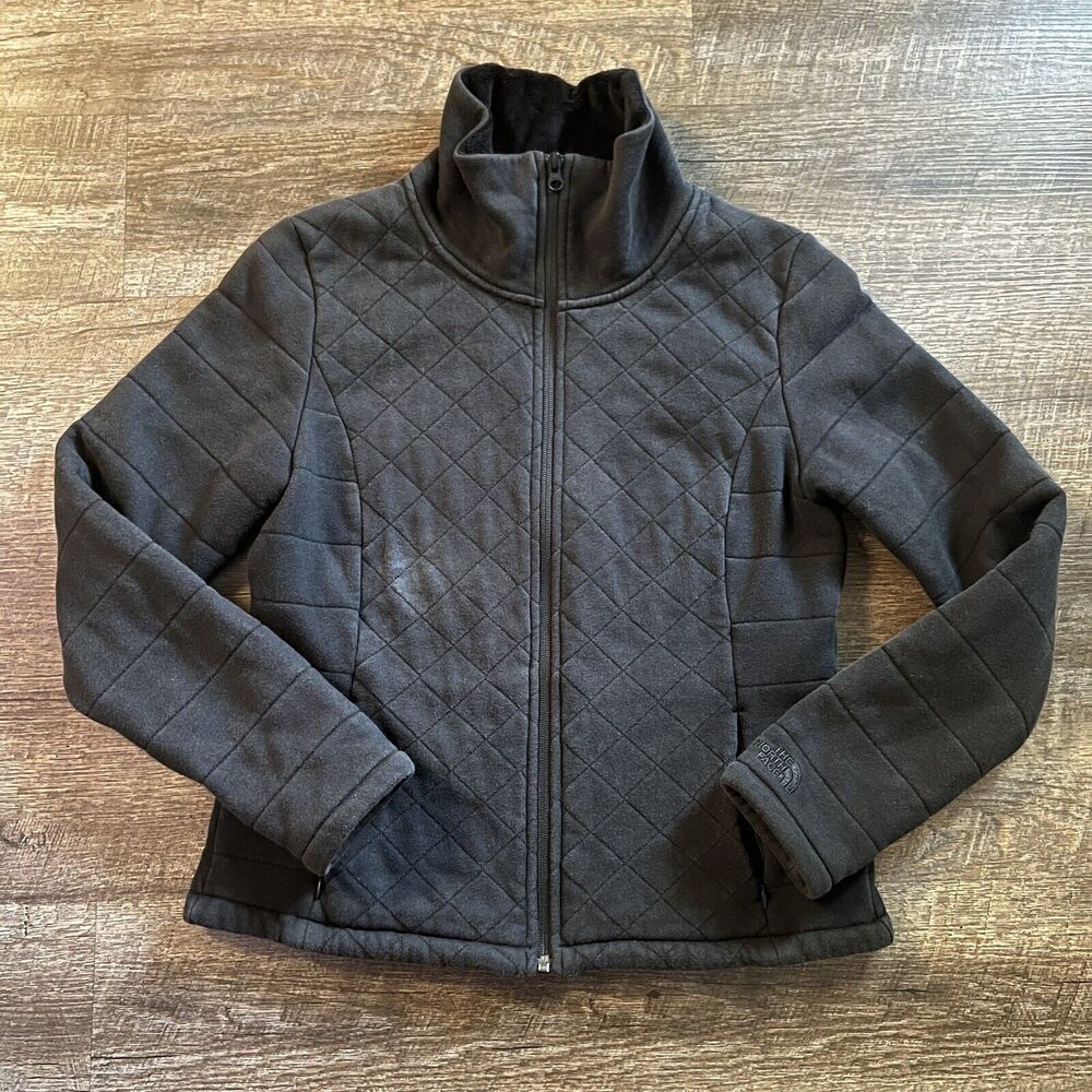 The North Face Jacket Women's Medium Black Caroluna Fleece Lined Quilted
